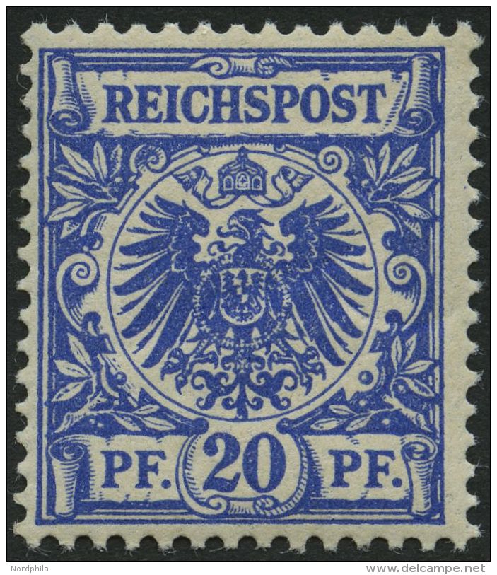 Dt. Reich 48d **, 1889, 20 Pf. Violettultramarin, Postfrisch, Pracht, Mi. 70.- - Usati