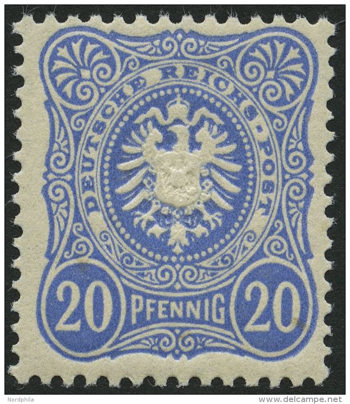 Dt. Reich 42ba **, 1885, 20 Pf. Lebhaftultramarin, Postfrisch, Pracht, Gepr. Zenker, Mi. 170.- - Oblitérés