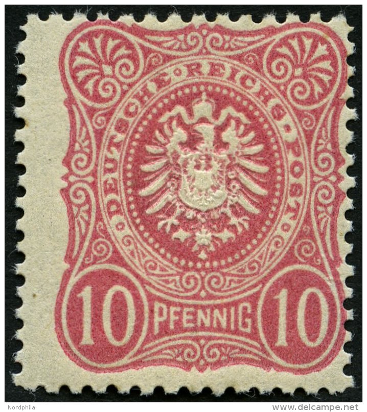 Dt. Reich 41a **, 1880, 10 Pf. Lebhaftkarmin, Postfrisch, Pracht, Gepr. Wiegand, Mi. 120.- - Oblitérés