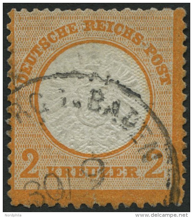 Dt. Reich 24 O, 1872, 2 Kr. Orange, K1 FREIBURG IN BADEN, Fotobefund Krug: Die Marke Ist Farbfrisch Und Deutlich Gepr&au - Oblitérés