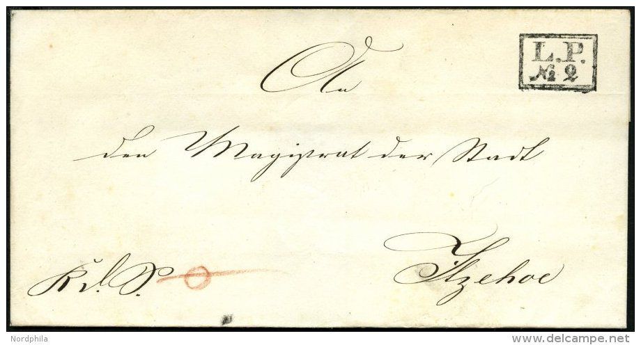 SCHLESWIG-HOLSTEIN L.P./No. 2 (HANERAU), R2 Auf K.D.S.-Hülle (ca. 1852) Nach Itzehoe, Pracht - Préphilatélie