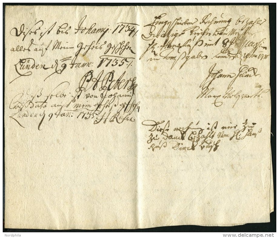 SCHLESWIG-HOLSTEIN - ALTBRIEFE 1735, Brief Aus Lunden, Pracht - Préphilatélie