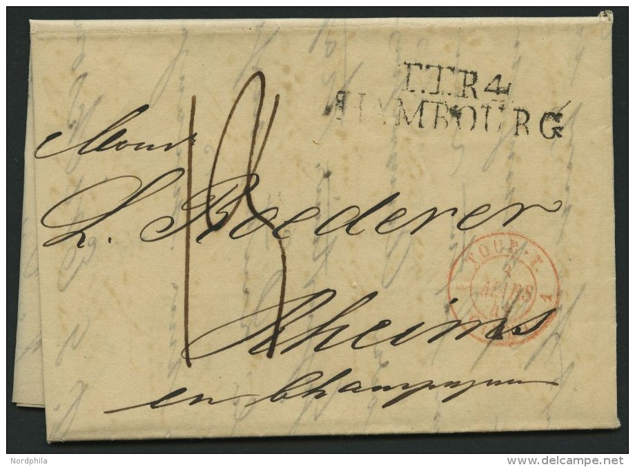 HAMBURG - THURN UND TAXISCHES O.P.A. 1841, TT.R.4. HAMBOURG, L2 Auf Forwarded-Letter Von Stockholm über Hamburg Nac - Préphilatélie