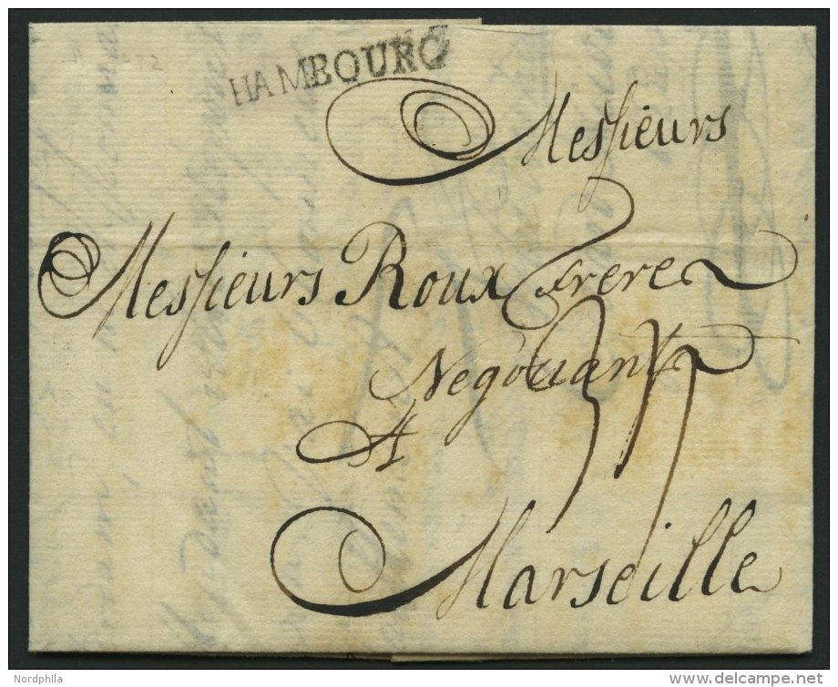 HAMBURG 1782, HAMBOURG, L1 Auf Brief Nach Marseille, Pracht - Autres & Non Classés