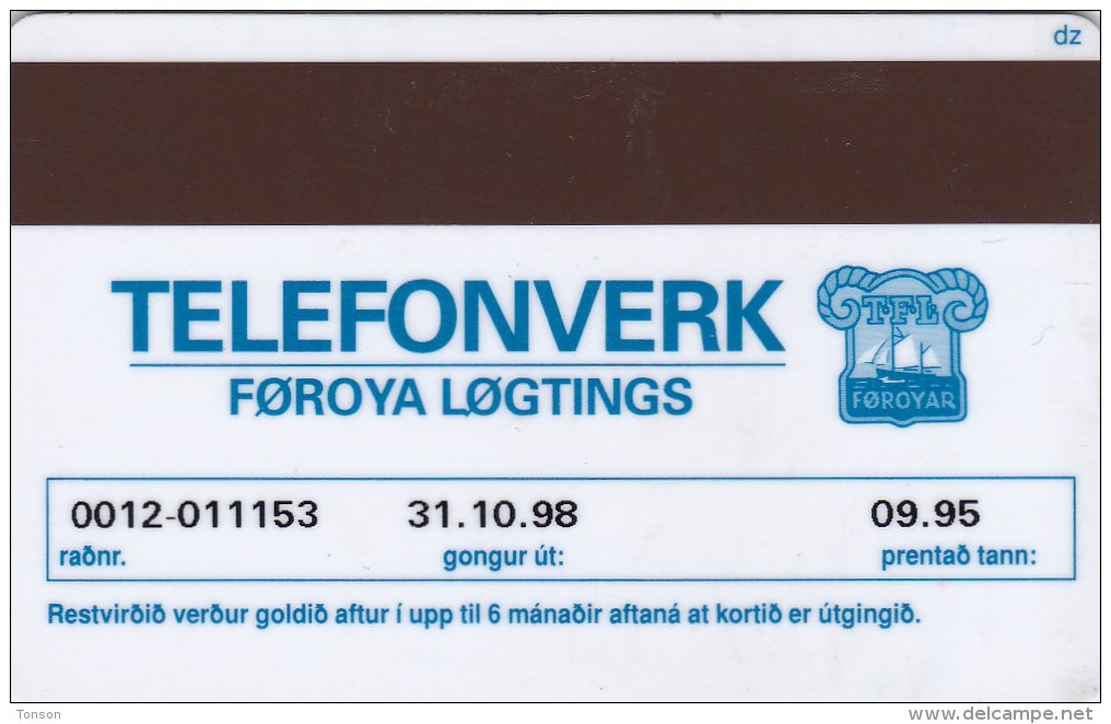 Faroe Islands, OD-012, Shiptype "Nordlyset", Only 20.000, 2 Scans. - Faroe Islands