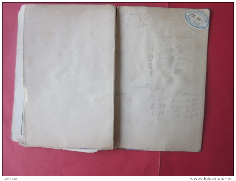 MANUSCRIT HUITAINES DE 1880 à 1884 COMPTES FAITS PAR JOURNEE DE 1.50 à 6 FR DIVISION PAR HEURE DU PRIX....