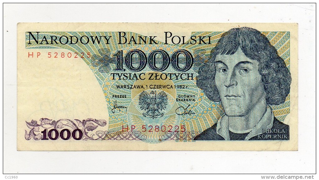 Polonia - 1982 - Banconota Da 1000 Slotych - Usata -  (FDC287) - Poland