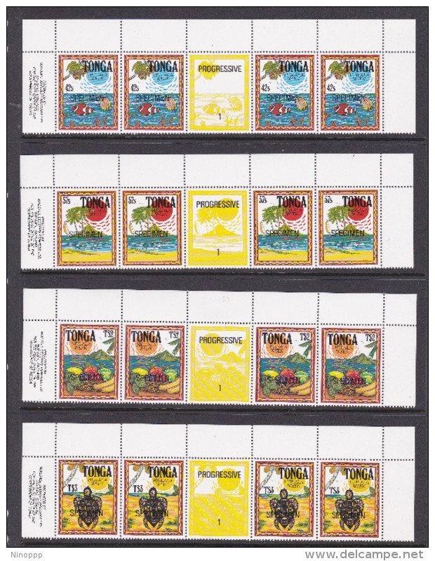 Tonga SG 1130-1133 1991 Heilala Week  4 Sts Overprinted SPECIMEN MNH - Tonga (1970-...)