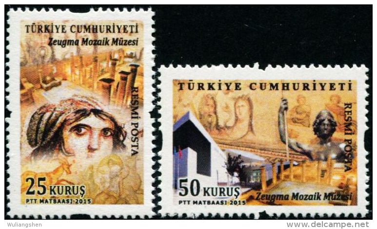 XF0188 Turkey 2015 The Mural 2v MNH - Unused Stamps