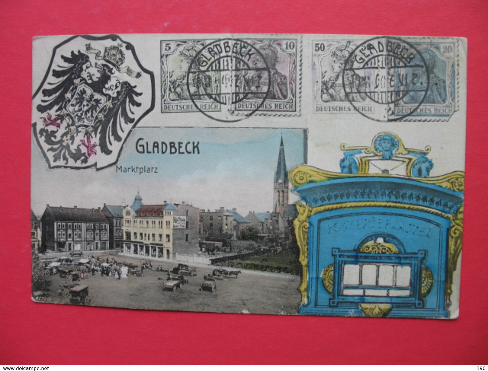 Gladbeck.Marktplatz.POSTBRIEFKASTEN - Gladbeck