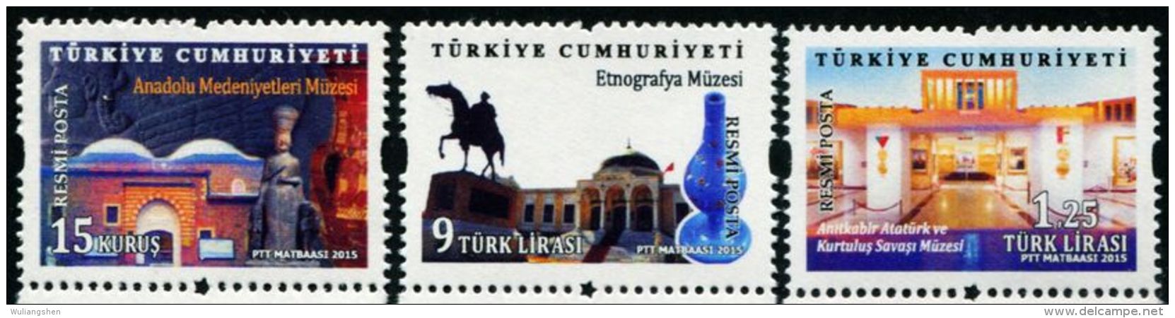 XF0197 Turkey 2015 City Scenery 3v MNH - Nuevos