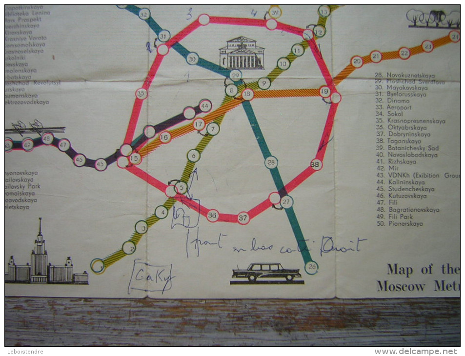 DEPLIANT 3 VOLETS TOURISME PUB TEMPS NOUVEAUX PLAN DU METRO DE  MOSCOU MAP OF THE MOSCOW METRO - World