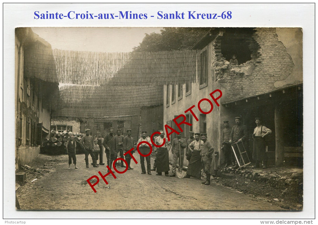 SAINTE CROIX AUX MINES-Sankt Kreuz-CARTE PHOTO Allemande-Guerre 14-18-1 WK-France-68- - Sainte-Croix-aux-Mines