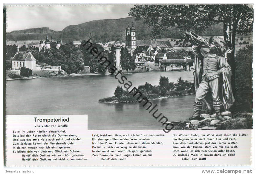Säckingen - Trompeterlied - Verlag Photoglob-Wehrli AG Zürich - Bad Saeckingen