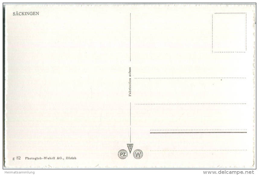 Säckingen - Trompeterlied - Verlag Photoglob-Wehrli AG Zürich - Bad Saeckingen