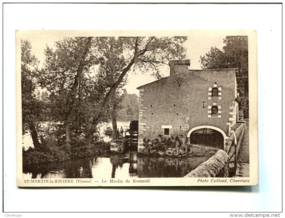 CP - Saint Martin La Riviere (86) Le Moulin De Bonneuil - Autres & Non Classés