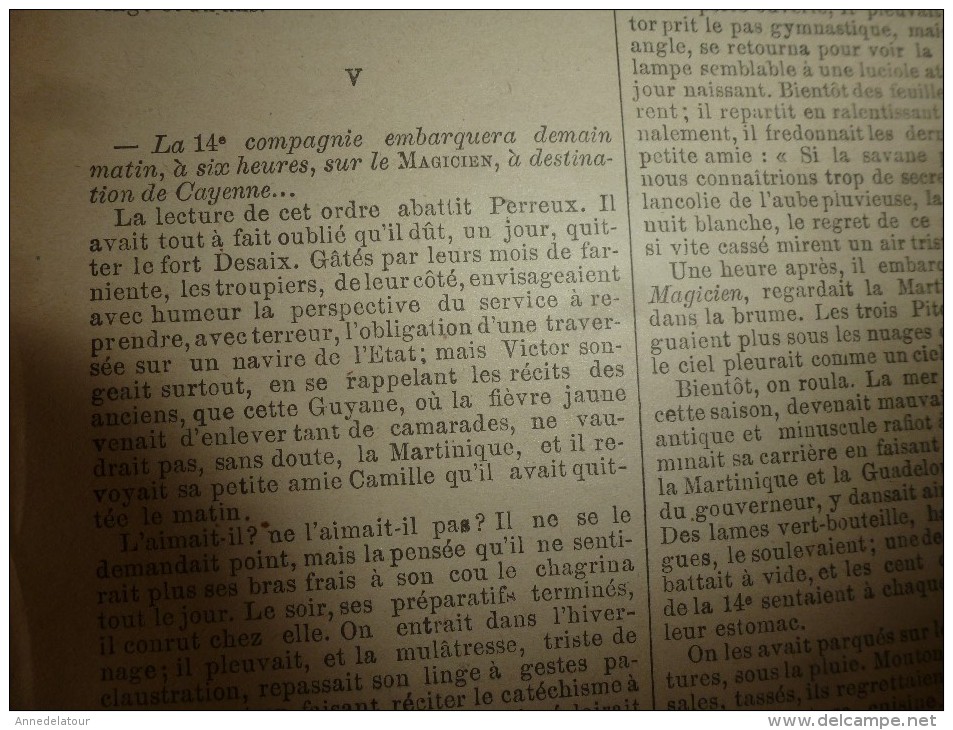 1889 LVP  :Portrait de FRANCISQUE SARCEY ; Le VIN Samien (Théodore de Banville);La 14e Cie sur le MAGICIEN pour Cayenne