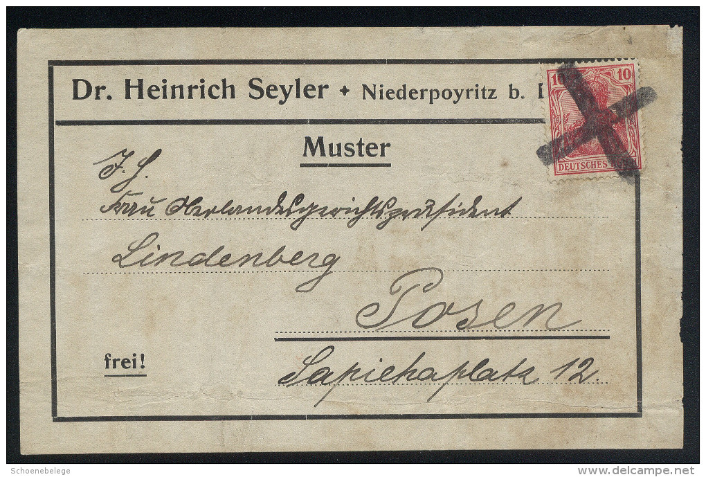 A4151) DR Vollständiger Adressträger Von Niederpoyritz Nach Posen Mit Stummem Stempel - Briefe U. Dokumente