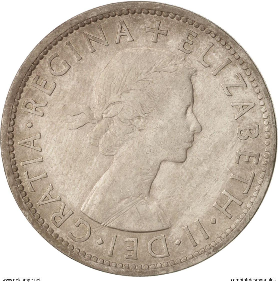 Monnaie, Grande-Bretagne, Elizabeth II, 1/2 Crown, 1955, TB+, Copper-nickel - K. 1/2 Crown