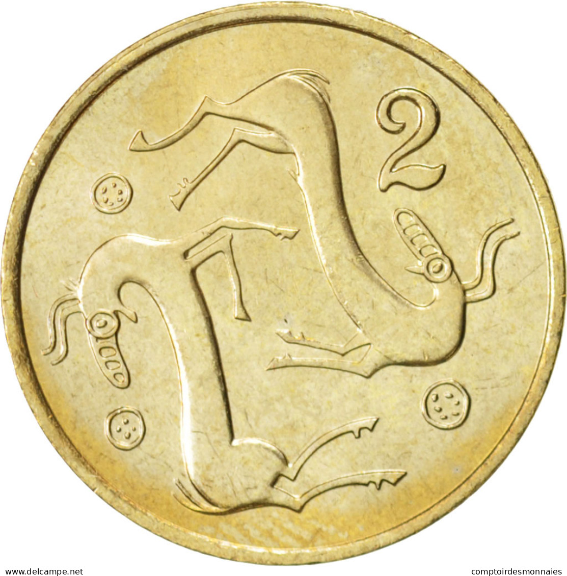 Monnaie, Chypre, 2 Cents, 1983, FDC, Nickel-brass, KM:54.1 - Chypre