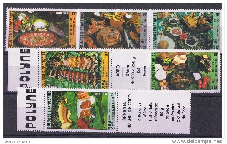 POLY-38 - POLYNESIE N° 261/62 + 278/79 + 295/96 Neufs** Plats Polynésiens - Unused Stamps