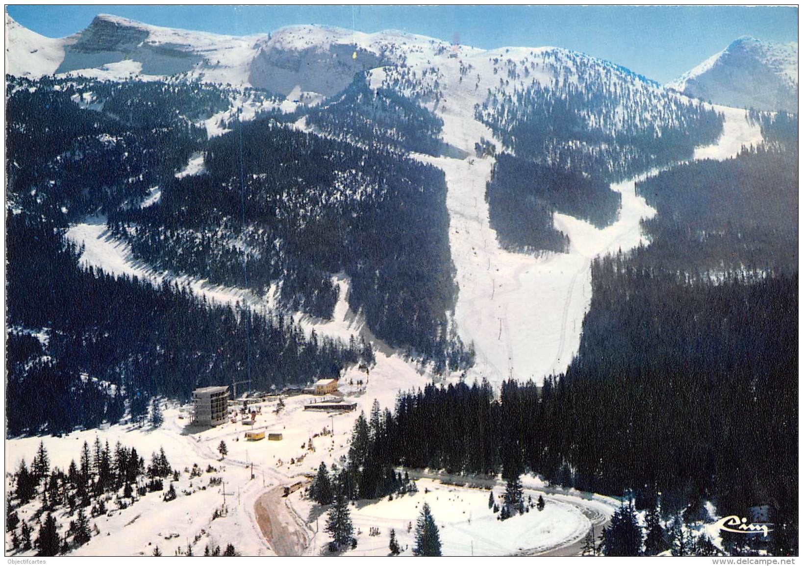 CORRENCON En Vercors Vue Generale Aeienne Des Pistes De Ski   6(scan Recto-verso) MA770 - Autres & Non Classés