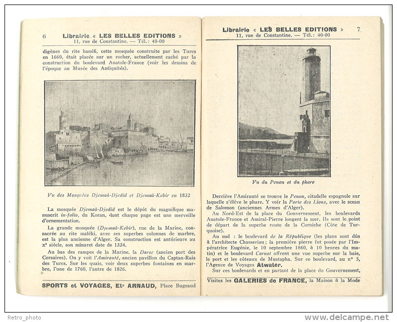 Livre Alger Guide ( Avec Plans, Adresses, Taxis, Poste, Trains, Trams, Publicités ...) - Tourisme