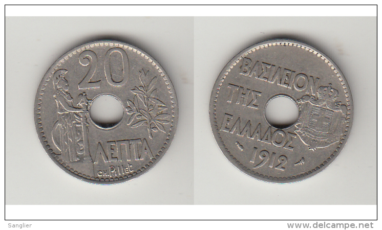 20 LEPTA 1912 - TTB ++ - Grecia