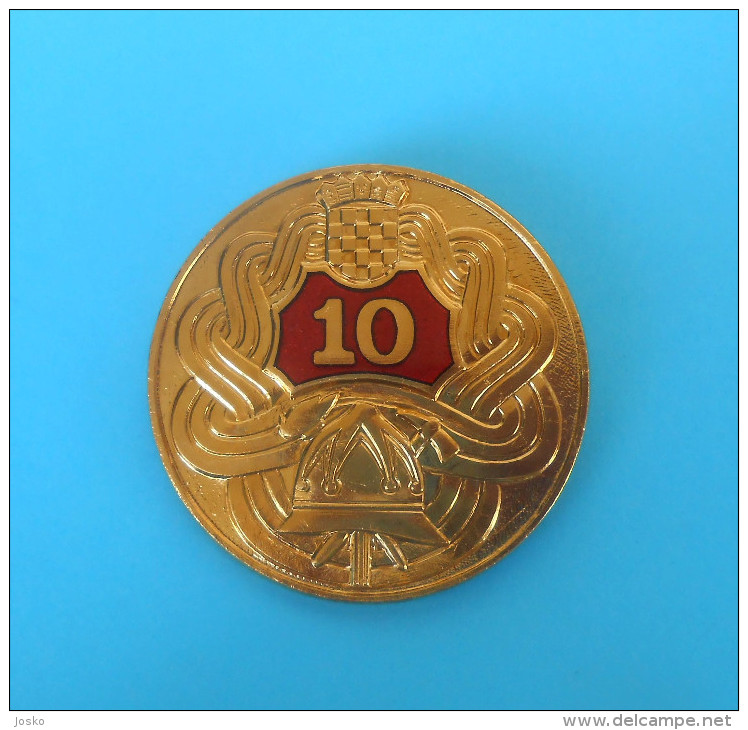 CROATIAN FIREFIGHTING COMMUNITY ORDER (MEDAL) FOR 10. YEARS ... Fire Department Brigade Feuerwehr Sapeurs Pompiers - Pompieri