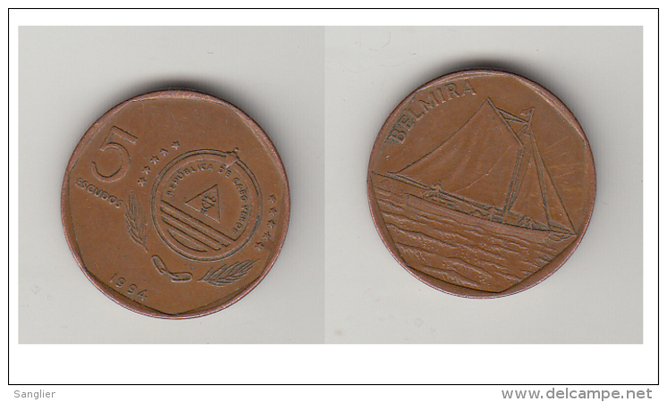 REPUBLIQUE DE CABO VERDE - 5  ESCUDOS 1994 - Cap Vert