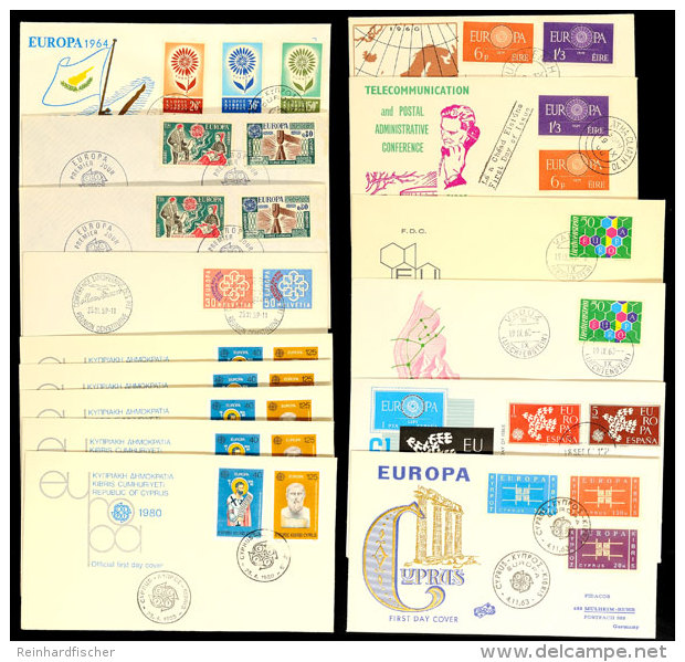 Kleiner Posten Von Guten Frühen FDC, Wie Zweimal Irland 1960, Zweimal Liechtenstein 1960, Zypern 63 Und 64,... - Autres & Non Classés