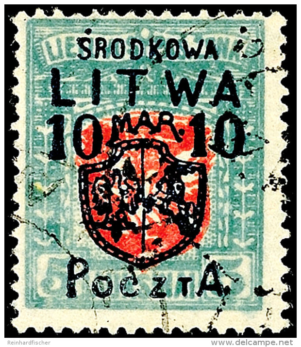 10 Mar. Auf 5 Auks., Seltene ERSTAUFLAGE, Sauber Gestempelt. Die Auflage Dieser Marke Betrug Nur 360 Exemplare,... - Lituania