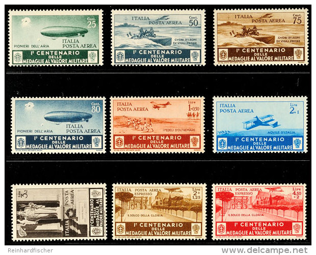 25 C. Bis 3 L. Flugpostmarken Und 2 Bis 4,50 L. Flugpost-Eilmarken, Postfrisch, Pracht, Mi. 255.-, Katalog: 505/13... - Non Classés