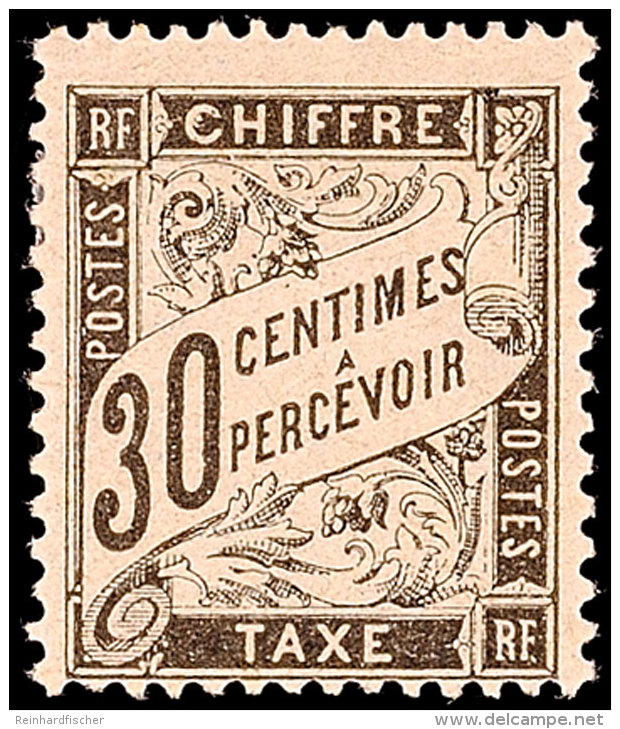 30 C. Schwarz, Neue Ziffernzeichnung 1881, Tadellos Ungebraucht Mit Originalgummierung Und Falzrest, Katalog: 18... - Autres & Non Classés