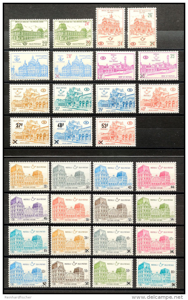 1959/1971 Bahnhöfe, 30 Verschiedene Tadellos Postfrische Marken, Mi. 254.-, Katalog: 52/82 **1959 / 1971... - Autres & Non Classés