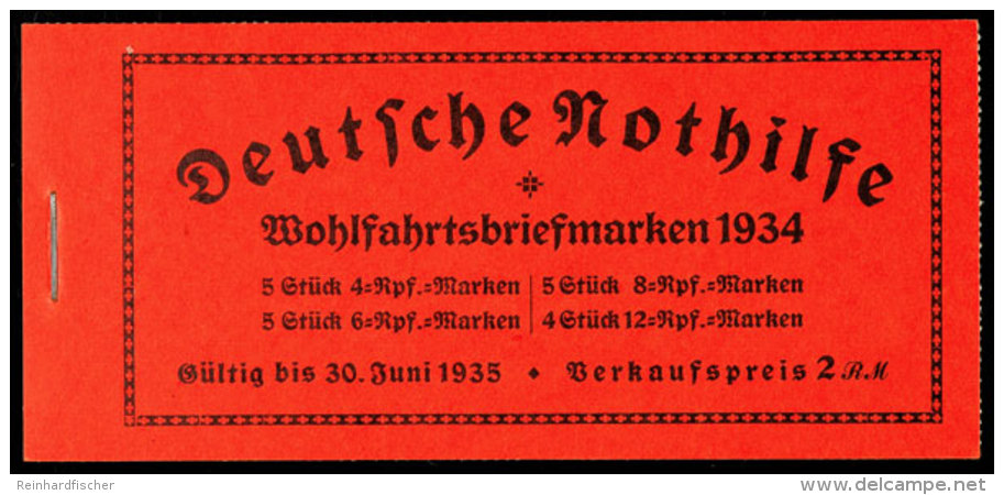 Nothilfe-Markenheftchen 1934 Berufsstände, Originalgeklammert, Vollständiger Inhalt, Jedoch... - Carnets