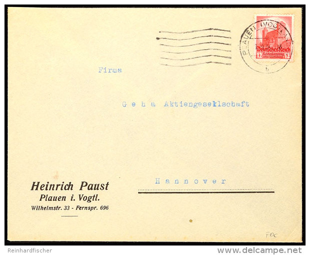 12 Pfg Reichsparteitag, Als Portorichtige Einzelfrankatur Auf FDC Von "PLAUEN 1.9.34" An Die Geha... - Autres & Non Classés