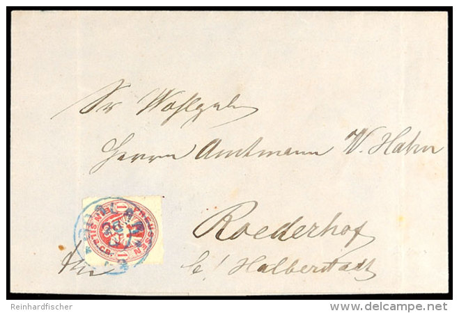 BESTELLGELDBRIEF: 1 Sgr. Wappen Als EF Auf Faltbrief, Mit Blauem Hannover-K2 "GOSLAR 26.4.(1867)" Nach... - Autres & Non Classés