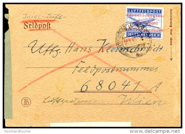 Insel Kreta Flugpost-Zulassungsmarke Gezähnt Mit Poststempel WITTENBERG-LUTHERSTADT 12.1.45  Auf... - Autres & Non Classés