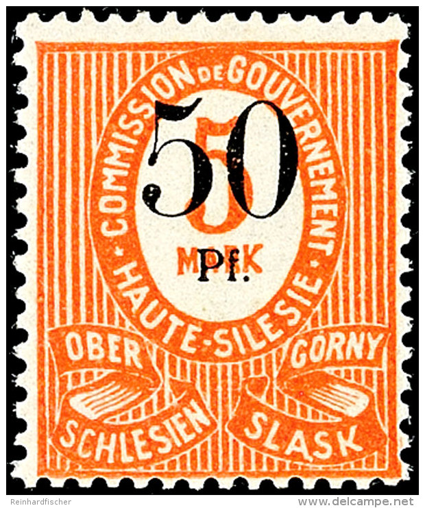 50 Pfg Auf 5 Mark Orange, Schwarzer Schwach Glänzender Aufdruck In Type Ia, Tadellos Postfrisch, Unsigniert,... - Autres & Non Classés