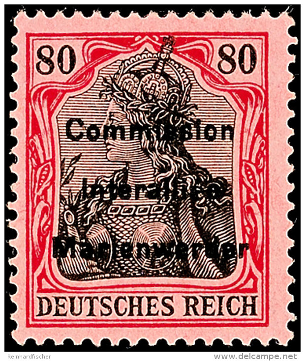 80 Pfg Germania Auf X-Papier, Mit Dreizeiligem Aufdruck "Commission / Interaliée / Marienwerder",... - Autres & Non Classés