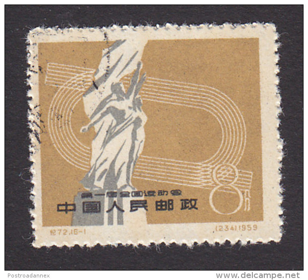 People´s Republic Of China, Scott #467, Used, Athletes' Monument And Track, Issued 1959 - Oblitérés