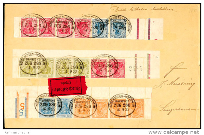 Germania Und Ziffern 1921, RL8 Mit Bogenzählnummer "2485" In Mischfrankatur Mit WK1, WK2, WK3, RL 4.1 Und RL... - Autres & Non Classés