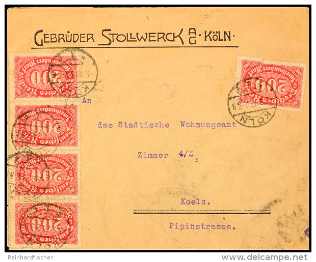 Nahrung Und Genuss, SÜSSIGKEITEN, Deutsches Reich 1923, Orts-Brief Der Firma Gebrüder Stollwerk A.G.... - Autres & Non Classés