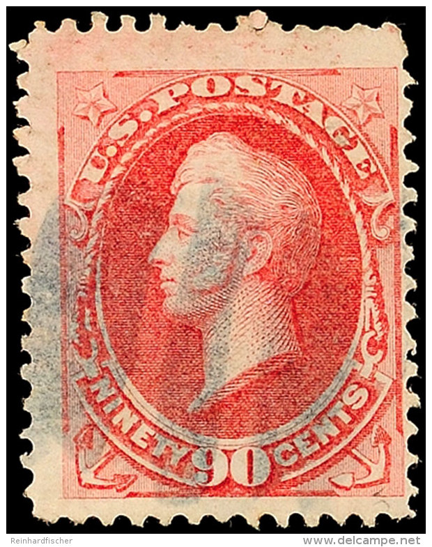 90 C. Karmin, Gestempelt, Gepr. Pfenninger (Scott:144), Katalog: 46xb O90 C. Carmine, Used, Expertized... - Otros & Sin Clasificación