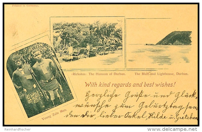 1 D. Ganzsachenkarte, 3 Verschiedene Bildkarten Der Serie "With Kind Regards And Best Wishes" Mit Je Drei... - Cabo De Buena Esperanza (1853-1904)