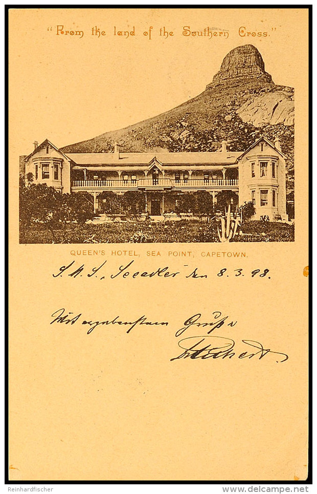 1 D. Ganzsachenkarte, 3 Verschiedene Bildkarten Der Serie "From The Land Of Southern Cross" Mit Abb. "House Of... - Cabo De Buena Esperanza (1853-1904)