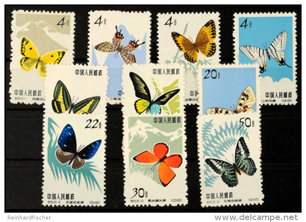 4 F. Bis 50 F., Schmetterlinge, 10 Werte Postfrisch O.G. Wie Verausgabt, Mi. 260.-, Katalog: 689/98 (*)4 F.... - Autres & Non Classés