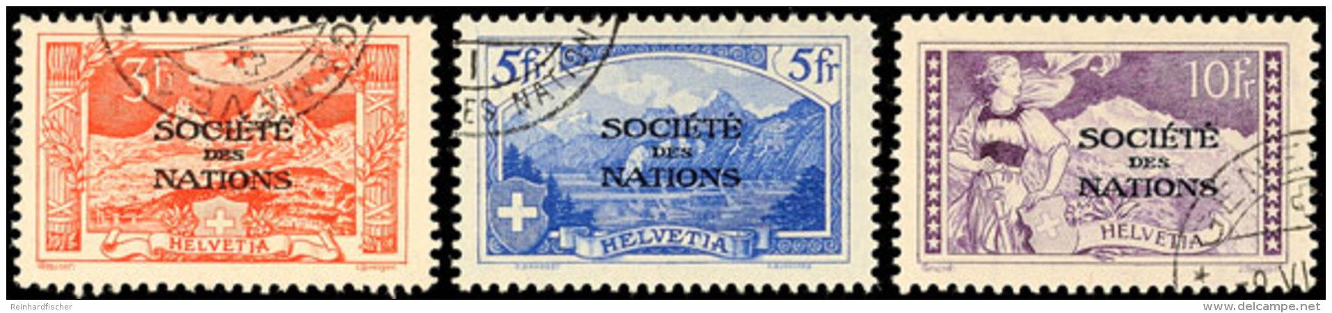 3 Fr. - 10 Fr., Tadellos, Gest., Katalog: 13/15x O3 Fr. - 10 Fr., In Perfect Condition, Used, Catalogue: 13/15x... - Autres & Non Classés