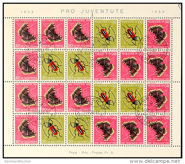 Markenheftchenbogen "Pro Juventute 1953", Tadellos Gestempelt, Mi. 1.500.-, Katalog: MHB42 OStamp Booklet Sheet... - Cuadernillos